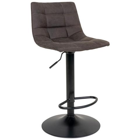 Set 2 Sgabelli Alti Middelfart - Grigio - Microfibra - 43x43x108 Cm - Foto 1