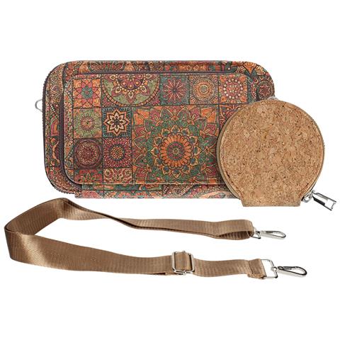 Pochette In Sughero, Collezione Mandalavibe, Chiusure A Zip - Foto 1