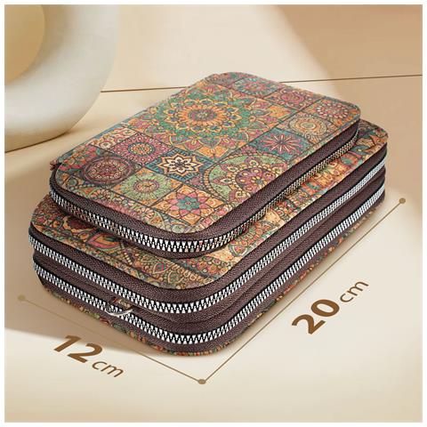 Pochette In Sughero, Collezione Mandalavibe, Chiusure A Zip - Foto 2