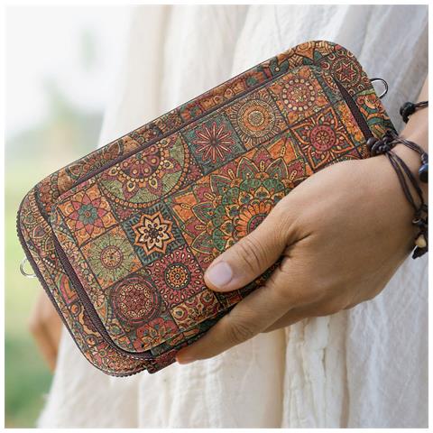 Pochette In Sughero, Collezione Mandalavibe, Chiusure A Zip - Foto 5