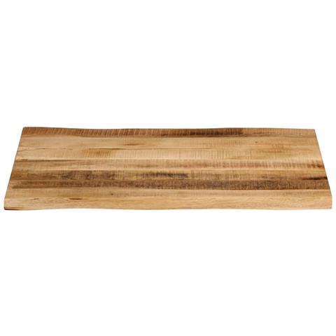Piano Tavolo Bordi Vivi 90x60x3,8cm Legno Massello Mango Grezzo - Foto 3