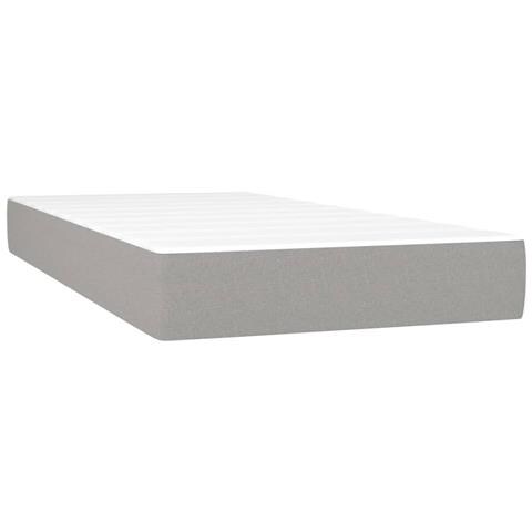 Materasso A Molle Per Bambini Grigio Chiaro 80x160 Cm Tessuto - Foto 2