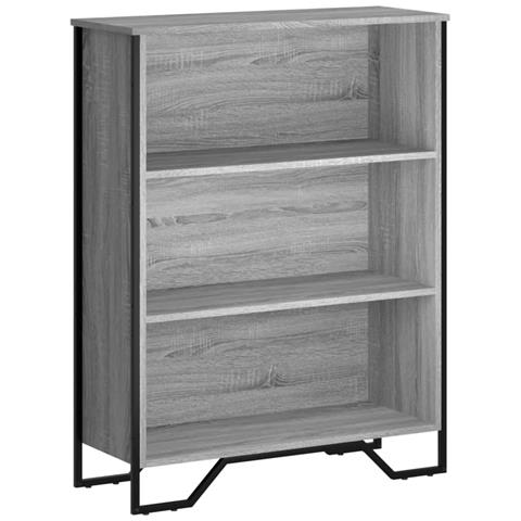 Libreria Grigio Sonoma 80x31x106 Cm In Legno Multistrato - Foto 2