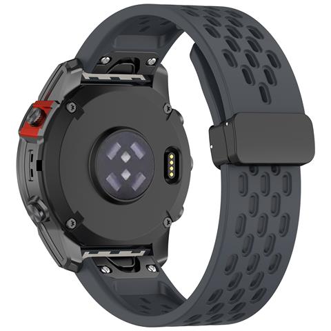 Cinturino Orologio In Silicone Da 22 Mm Per Garmin Epix Pro 47 Mm /fenix 7/fenix 7 Pro Darkgrey - Foto 2