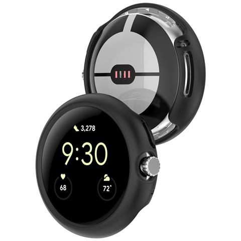 Custodia Protettiva Mezza Confezione Per Pc Per Google Pixel Watch Black - Foto 2