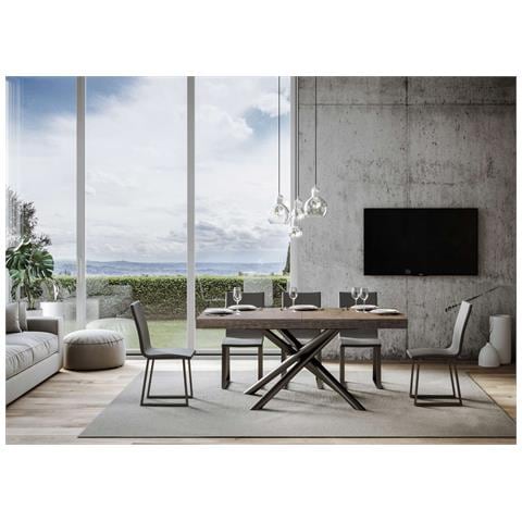 Tavolo Allungabile 90x160/264 Cm Famas Premium Noce Telaio Antracite - Foto 5