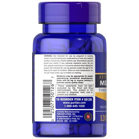 Melatonina 5 Mg Con B-6 120 Compresse A Rilascio Prolungato - Foto 2