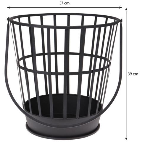 Braciere Per Esterno Giardino In Ferro Ghisa Porta Legna Modello Quebec - Foto 3