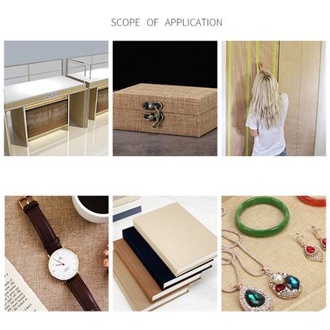 Rotolo Di Tessuto Di Lino Autoadesivo Grey - Foto 2