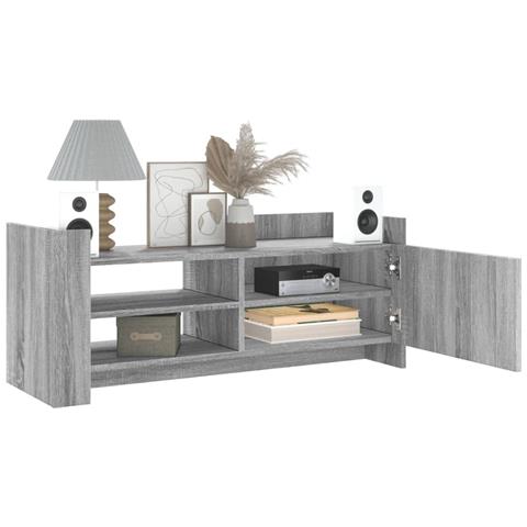 Mobile Tv Grigio Sonoma 100x35x40 Cm In Legno Multistrato - Foto 3