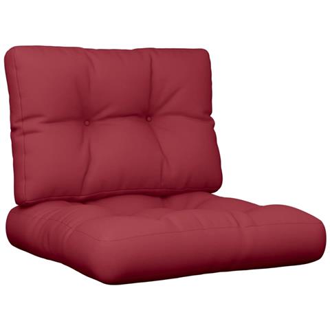 Cuscini per Pallet 2 pz Rosso Vino in Tessuto - Foto 2