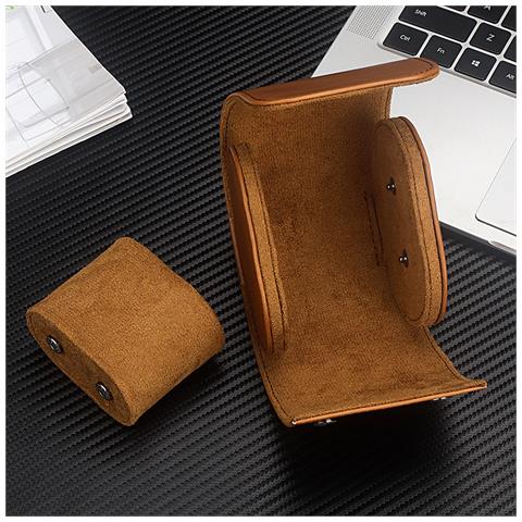 Elegante Scatola Porta Orologi In Pelle Pu Per Riporre E Viaggiare Brown - Foto 2