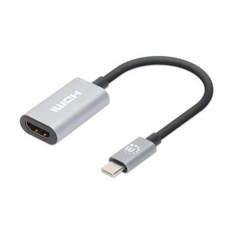 153973 Cavo E Adattatore Video 011 M Usb Tipo-c Hdmi Grigio - Foto 1