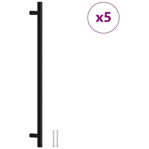 Maniglie Per Mobili 5pz Nere 480mm In Acciaio Inox - Foto 2
