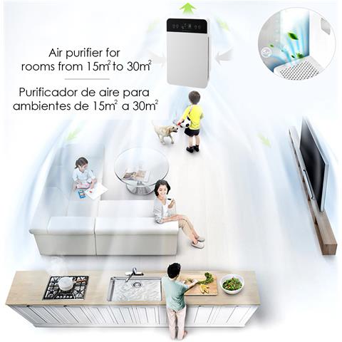 Filtro A Carboni Attivi Per Purificatore D'aria Dmac0046. 27,5x2,3x35 Cm. Colore Nero - Foto 2