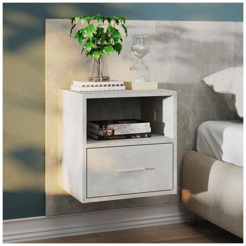 Lusso Casadino -  Comodini A Muro 2 Pz Grigio Cemento - Foto 2