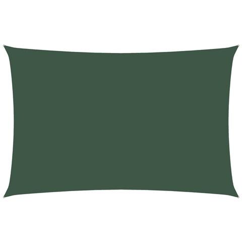 Parasole A Vela Oxford Rettangolare 2,5x5 M Verde Scuro - Foto 1