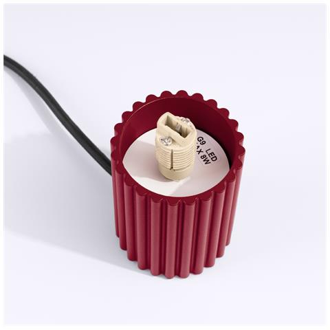 Lampada Da Tavolo Halo Bordeaux Sl. 1751 - Moderno Lampada Da Scrivania Borgogna 19x12x12 Cm - Foto 8