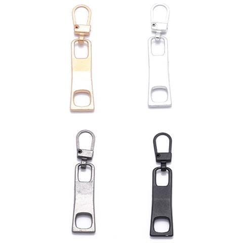 Testine Di Cerniera Rimovibili Compatibili Con Cerniere Rettangolari, Set Misto 4 Colori In Lega Di Zinco Per Riparazione E Sostituzione Modello 9 - Foto 1