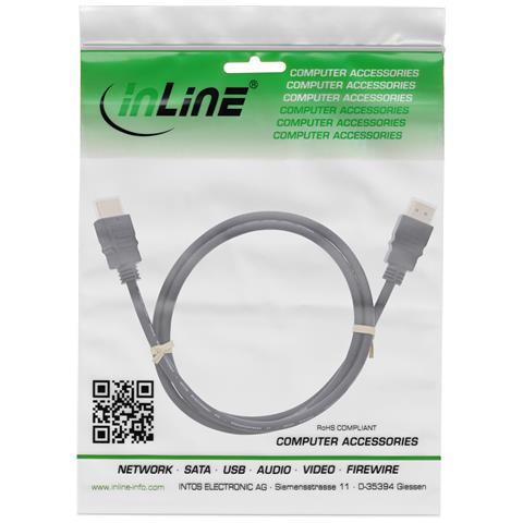 Cavo HDMI, HDMI High Speed con Ethernet, maschio /maschio, nero, 22m - Foto 2