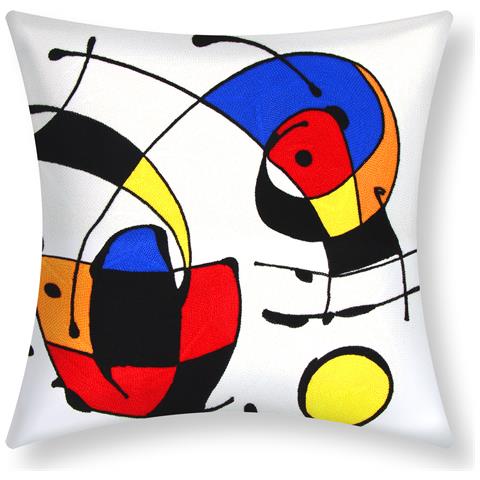 Set Di 2 Copricuscini Ricamati Art Celesta 45x45 Cm - Foto 1