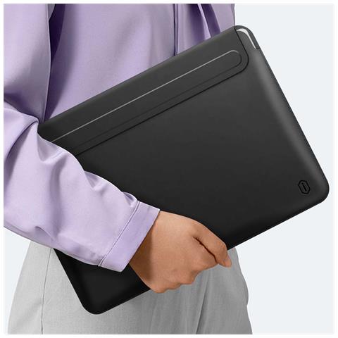 Custodia Ultra Sottile Per Laptop Macbook Pro 16"" Chiusura Magnetica Skin Pro Ii, Nero - Foto 2