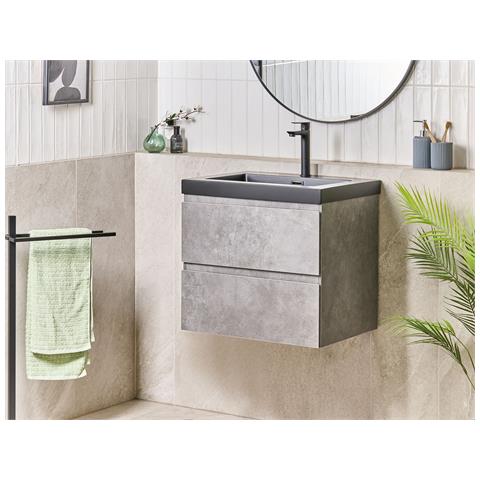 Mobiletto Con Lavabo Cardiel 60 Cm Grigio - Foto 1