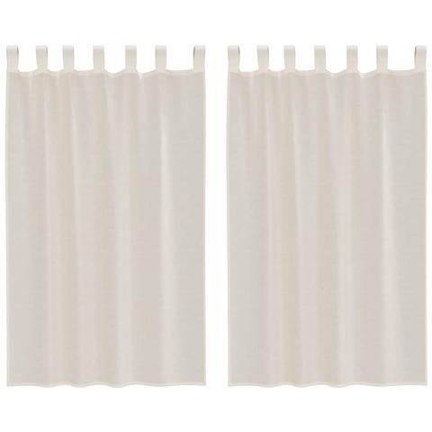 Tende in Voile con Linguetta 2 pz Crema - Foto 1