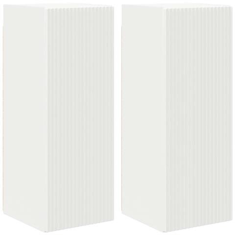 Mobile TV da parete 2 pcs Bianco 30 x 31 x 80 cm - Foto 1