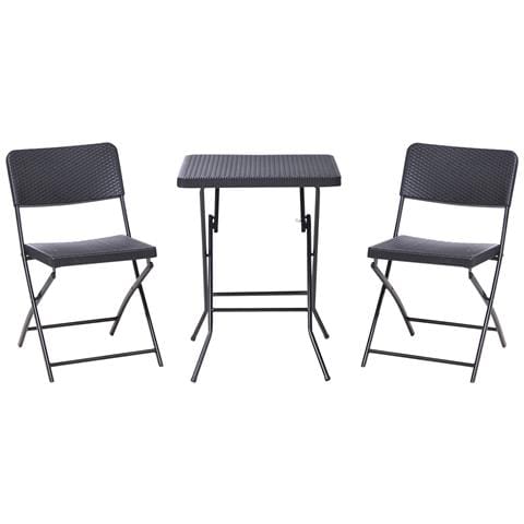 Set Bistrot Pieghevole Trappeto Nero - Foto 2