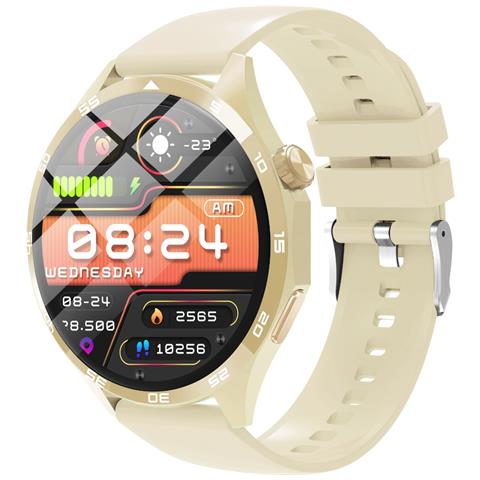 Smartwatch Multifunzionale Con Chiamate Bluetooth, Monitoraggio Della Frequenza Cardiaca E Quadrante Personalizzabile Gold - Foto 1