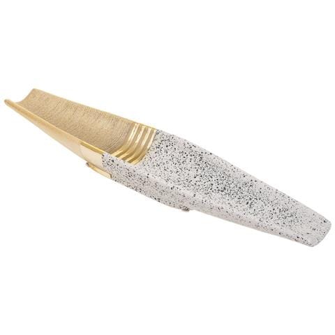 Centrotavola In Ceramica Dorata 49,5x14x5h - Foto 1