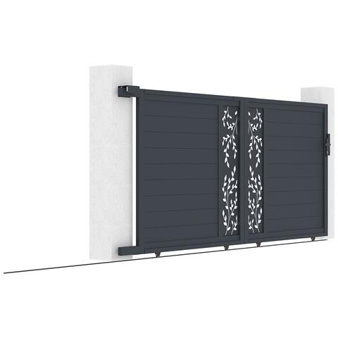 Cancello Scorrevole Folya Da 3,5 M, Alto 160 Cm, In Alluminio Grigio. - Foto 2