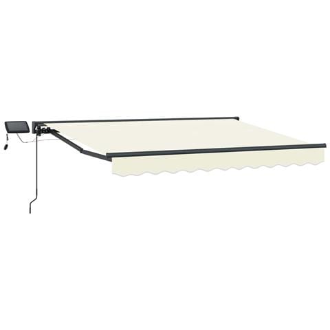 Cornice per Tenda Manuale con LED Crema e Antracite 3 x 2 m - Foto 1