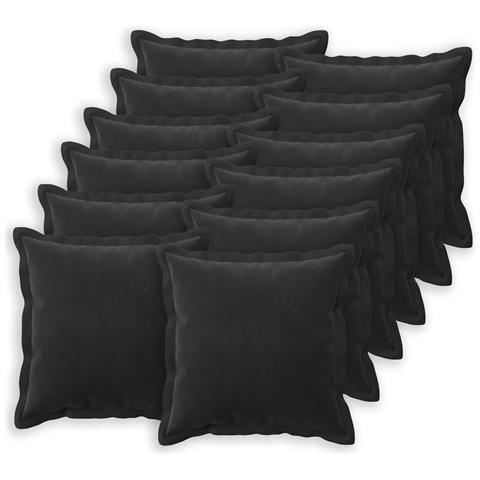 Cuscino con cuscino HOUTEN 12 pz Nero Velluto - Foto 1