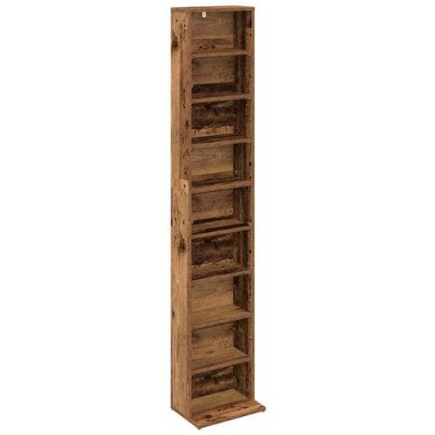 Mobile per CD Legno di quercia 33 x 23,5 x 175 cm - Foto 1