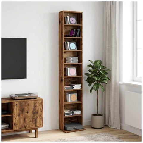 Mobile per CD Legno di quercia 33 x 23,5 x 175 cm - Foto 2