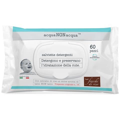 Fiocchi di Riso Acqua Non Acqua Salviette Detergenti 60 Pezzi - Foto 1