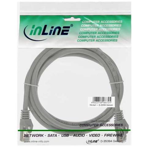 cavo patch per rete dati lan cat. 5e, 2x rj45, schermatura futp, colore grigio 0,5m - Foto 2