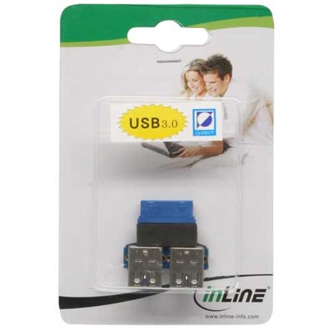 adattatore usb 3.0 2x type-a femmina a idc 19pin maschio per scheda madre - Foto 2