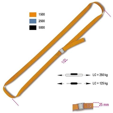 Fibbie fasce di serraggio 1,5 Mt tensione legatura 250 Kg 5 pz - Foto 2