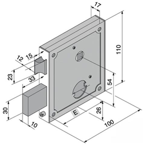 Serratura X Canc. fer. -05555000 - Foto 2