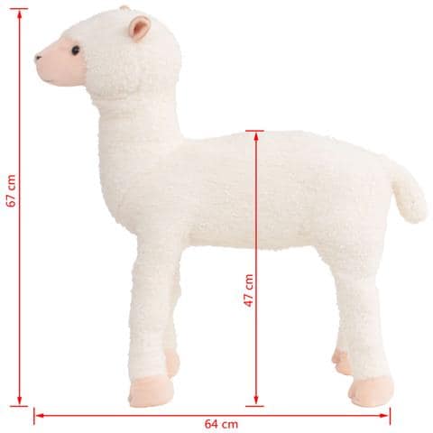 Alpaca in Peluche in Piedi Bianco XXL - Foto 2
