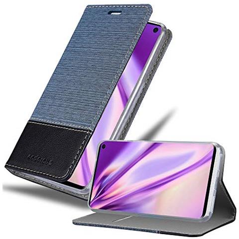 Custodia Compatibile Con Samsung Galaxy S10 Plus In Blu Scuro Nero - Coperchio Protettiva Con Chiusura Magnetica, Funzione Stand E Tasca Per Le Carte - Foto 1