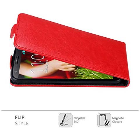 Custodia Compatibile Con Lg G2 In Rosso Mela - Coperchio Protettivo In Design Flip Con Chiusura Magnetica - Foto 2