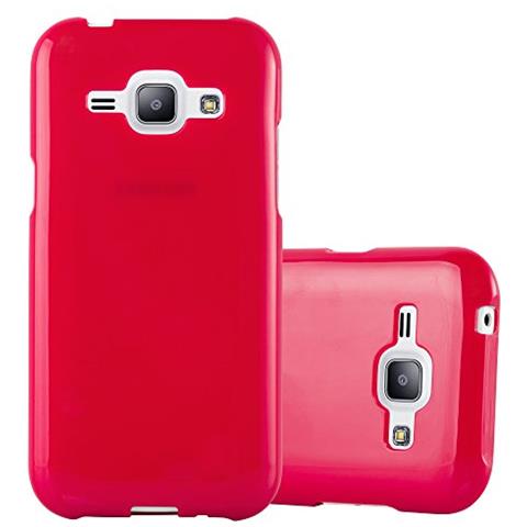 Custodia Compatibile Con Samsung Galaxy J1 2015 In Jelly Rosso - Coperchio Protettivo In Silicone Tpu Flessibile - Foto 1