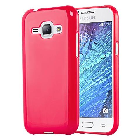 Custodia Compatibile Con Samsung Galaxy J1 2015 In Jelly Rosso - Coperchio Protettivo In Silicone Tpu Flessibile - Foto 2