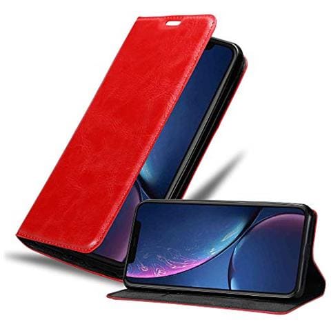 Custodia Compatibile Con Apple Iphone 11 (xi) In Rosso Mela - Coperchio Protettiva Con Chiusura Magnetica, Funzione Stand E Tasca Per Le Carte - Foto 1