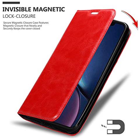 Custodia Compatibile Con Apple Iphone 11 (xi) In Rosso Mela - Coperchio Protettiva Con Chiusura Magnetica, Funzione Stand E Tasca Per Le Carte - Foto 2