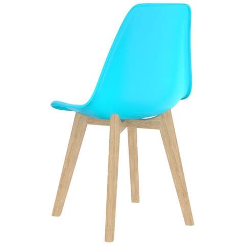 Sedie da Pranzo 4 pz Blu in Plastica - Foto 2